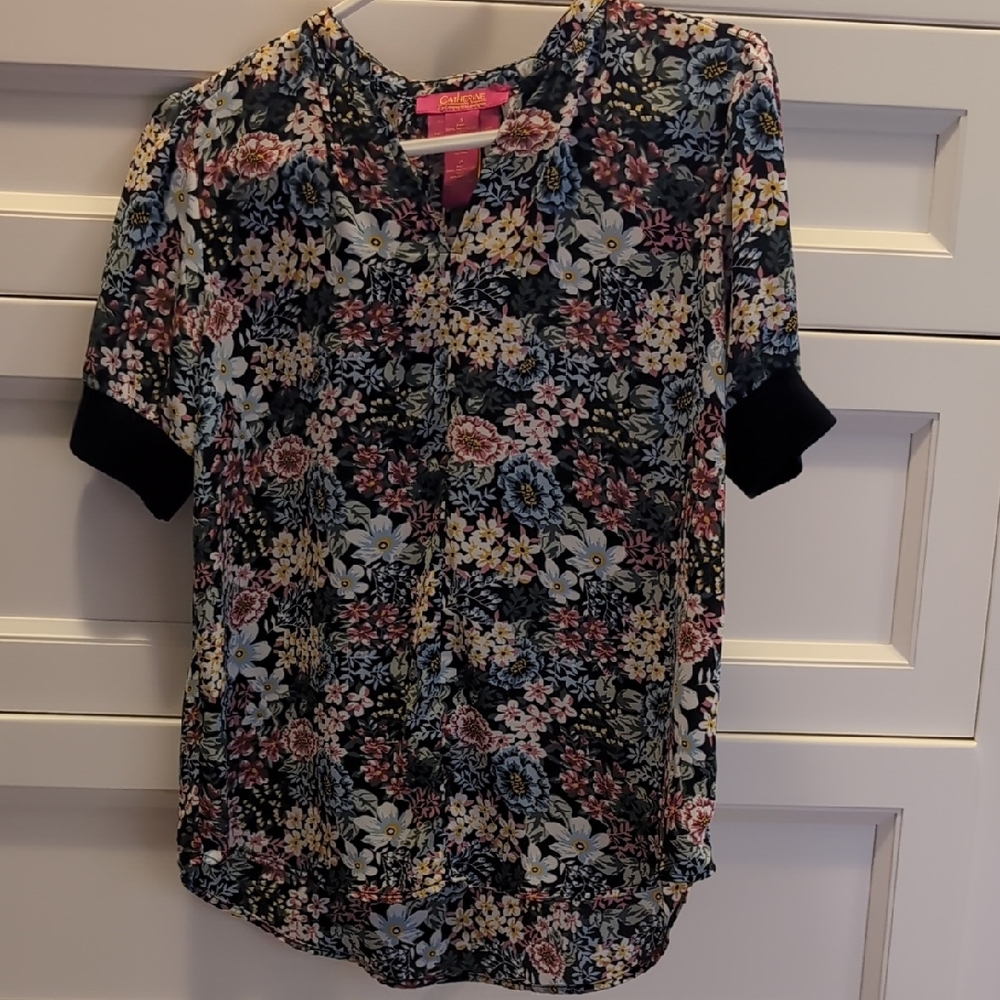 Catherine Malandrino Multicolor Floral Blouse